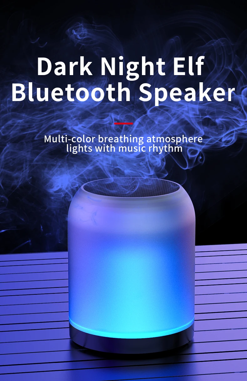 A1 беспроводной Bluetooth динамик портативный сабвуфер цветной светильник домашний наружный мини-светильник громкий 3D объемный динамик