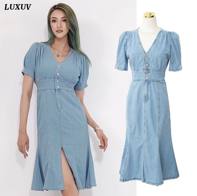 

LUXUV Elegant Women's Dress Shirt Sundress Office Clothing Ceremony Robe Formal Slim Lady Harajuku Suit With Skirt Outfit 09-023