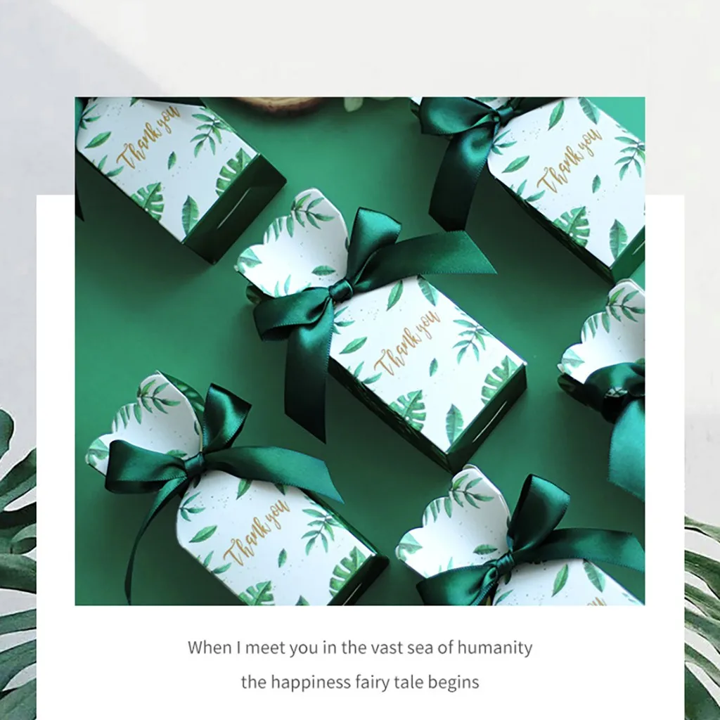 

Green Creative candy box wedding favor chocolate box party supplies box christmas gift box Baby Shower Favors Party Decor