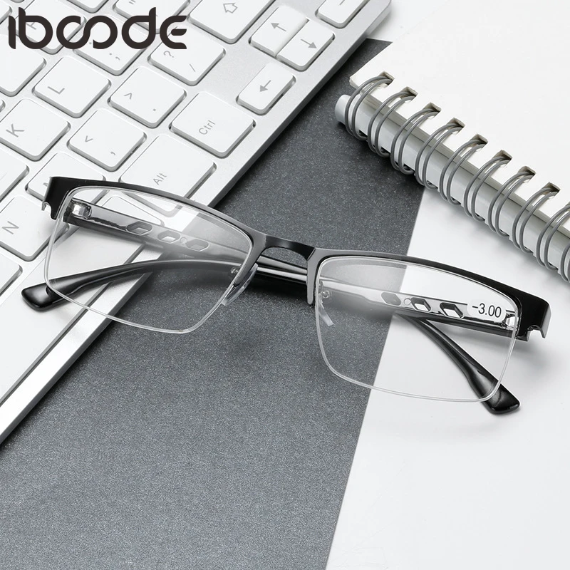 Мужские и женские Полуободковые очки iboode готовые для близорукости мужчин женщин