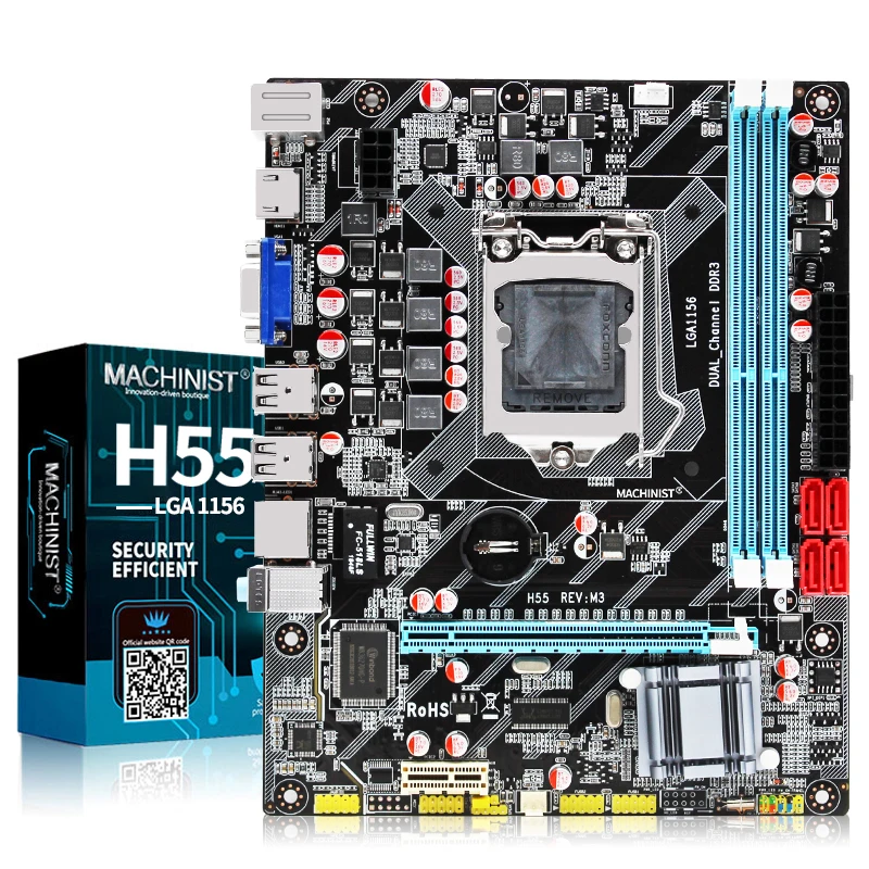 Материнская плата H55 LGA1156 DDR3 sup-порты I3 I5 I7 ЦП XEON PCI-Express USB2.0 материнская новая P3 |