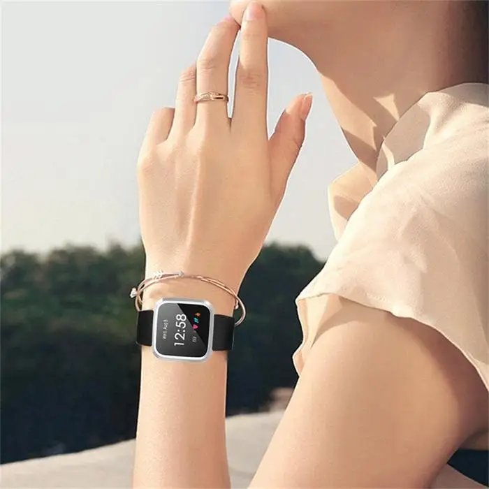 ТПУ Смарт часы защитный кожух протектор экрана для Fitbit Versa Lite