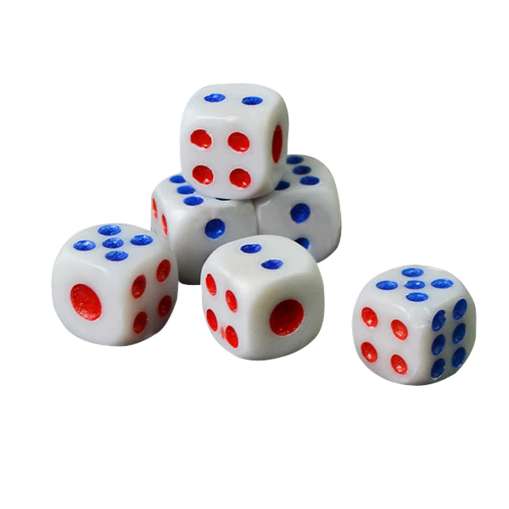 10pcs/Set Opaque Six Sided Spot Dice Games Party RPG Playing Set Party Favor