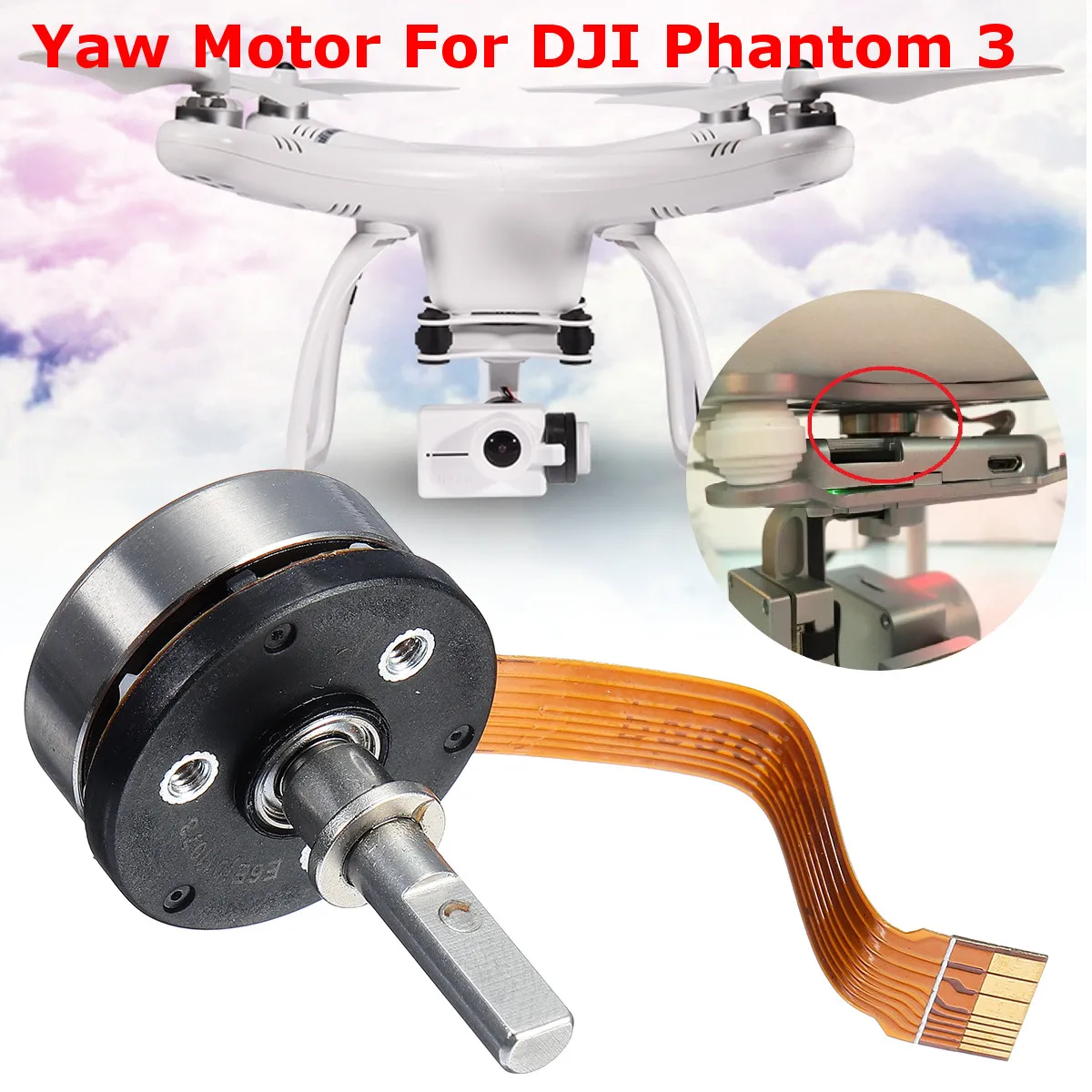 Двигатель для DJI Phantom 3 шарнирный зажим рулон кронштейн рулон Yaw мотор для dji Phantom 3 Запасные части для ремонта