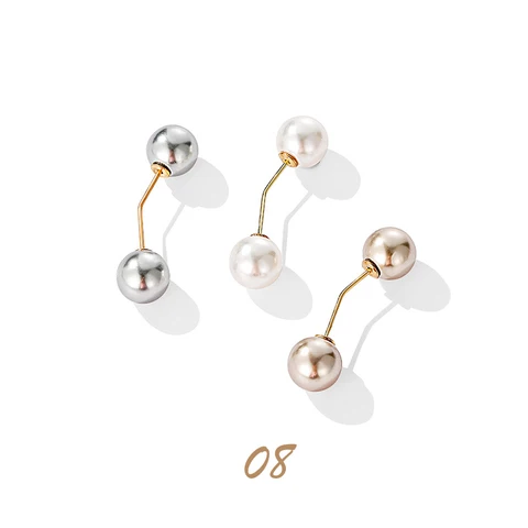 Imitation Pearls Brooches Pins Women Cardigan Shawl Scarf Fixed Buckle Simple Elegant Clothes Accessories Jewelry Gifts