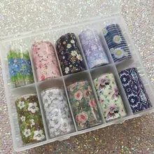 Японский Корейский Маникюр звезда клейкая бумага 10 квадратный набор Красочный лазер стикер Звезда клей Маникюр 3D передача Pape