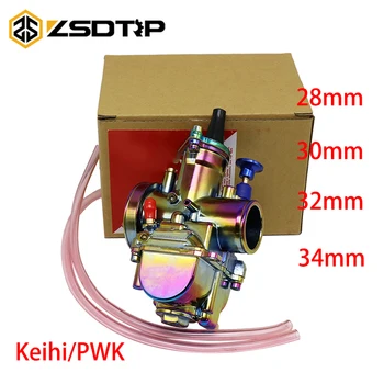 

ZSDTRP Keihin PWK Carburetor 28 30 32 34mm Racing Color Carb Universal 4T engine For Dirt Bike Motorcycle Scooter ATV Quad