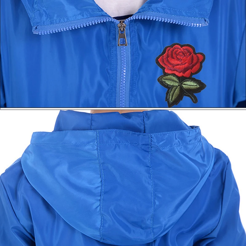 Мужская и Женская толстовка с капюшоном с вышивкой розы, куртка, Повседневная ветровка, Спортивная кофта для бега, одежда для влюбленных