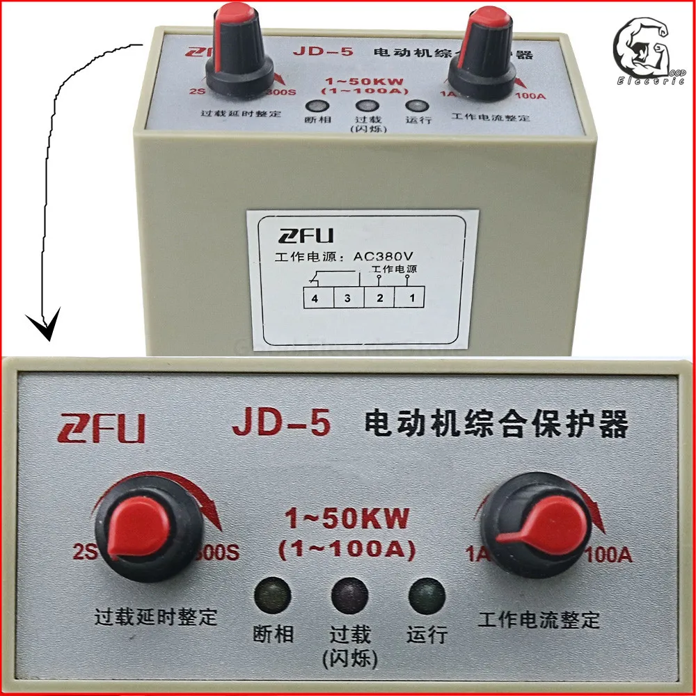 1 шт. JD-5 1-80A(0.5-40kw) AC380V 220 вольтным и полная защита