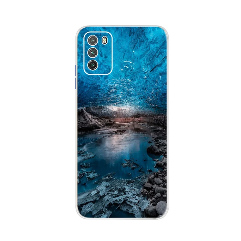 xiaomi leather case cosmos blue For Xiaomi Poco M3 Case Cute Painted Cover Case For Xiaomi Poco M3 Soft TPU Fundas 6.53'' Full Cover Coque PocoM3 Bumper Housing xiaomi leather case hard Cases For Xiaomi