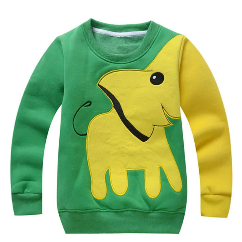 WEPBEL/Свитер С Рисунком Слона для маленьких детей, цветная футболка Лидер продаж, свитер с длинными рукавами для мальчиков возрастом от 2 до 6 лет, топы