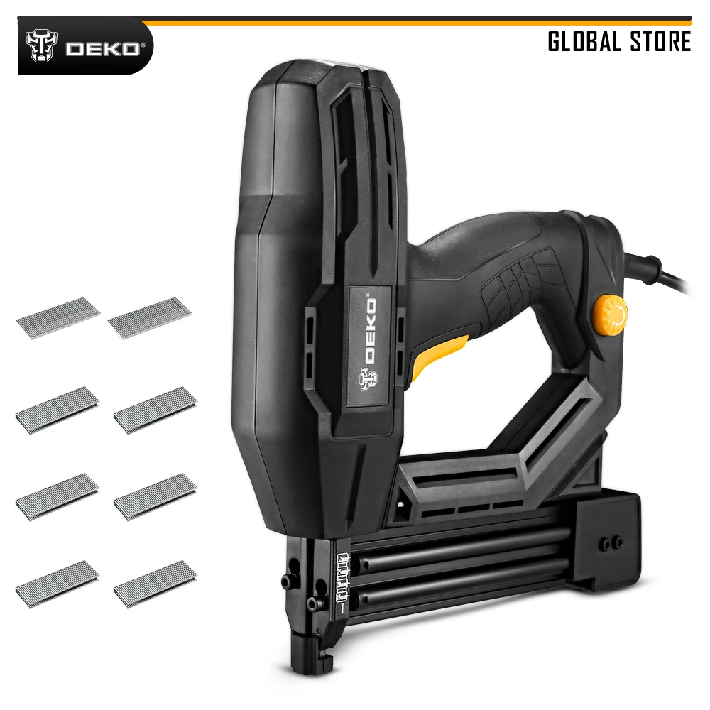 DEKO DKET02 Electric Tacker and Stapler Furniture Staple Gun for Frame with Staples & Woodworking Tool