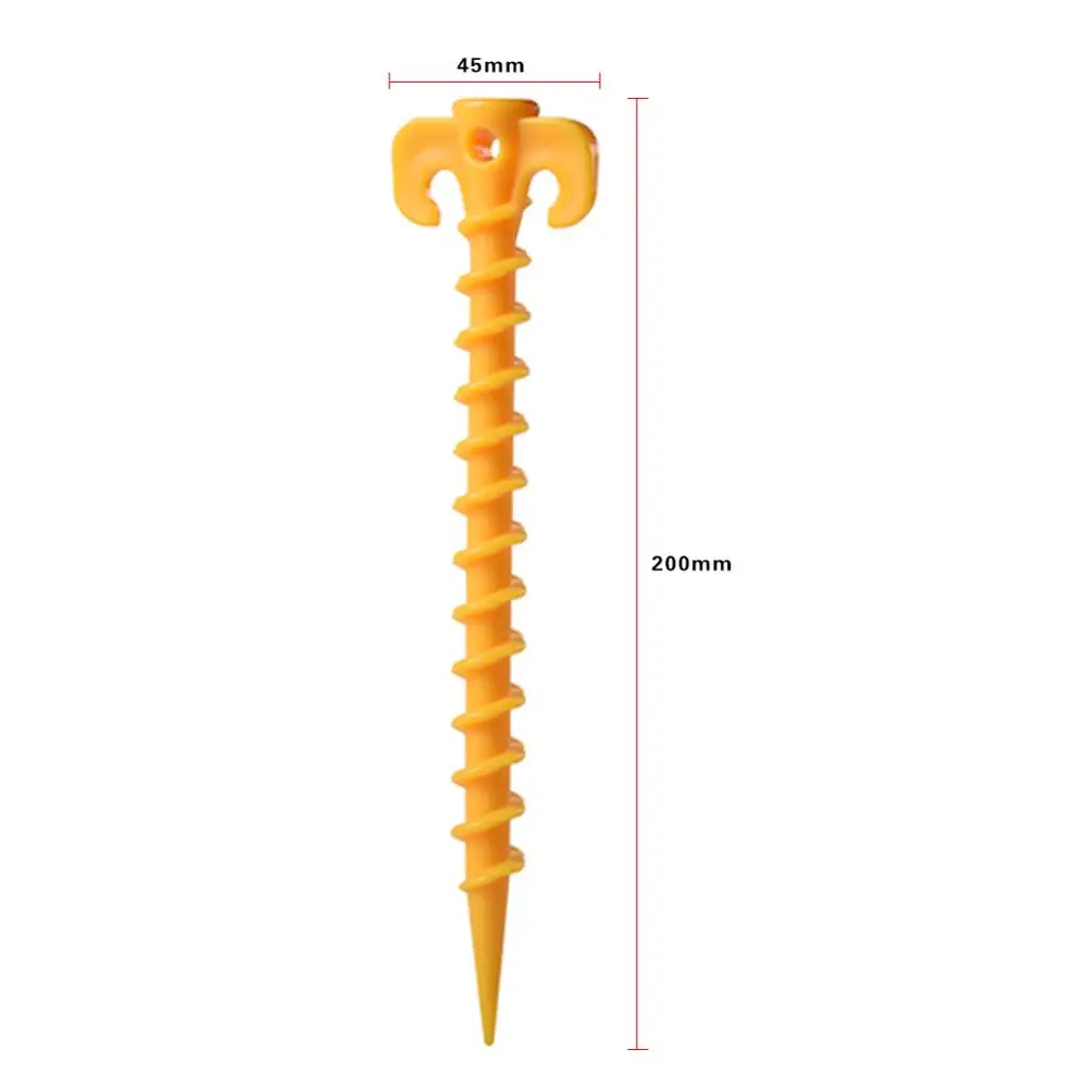 5 pz chiodi per tende campeggio esterno tenda piolo chiodi a terra vite chiodi picchetti pioli di sabbia di plastica pioli viaggio spiaggia tenda picchetti picchetti