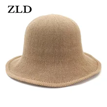 ZLD летняя Солнцезащитная хлопковая шляпа для рыбалки Женская Складная пляжная шляпа Кепка с козырьком от солнца Рыбацкая шляпа