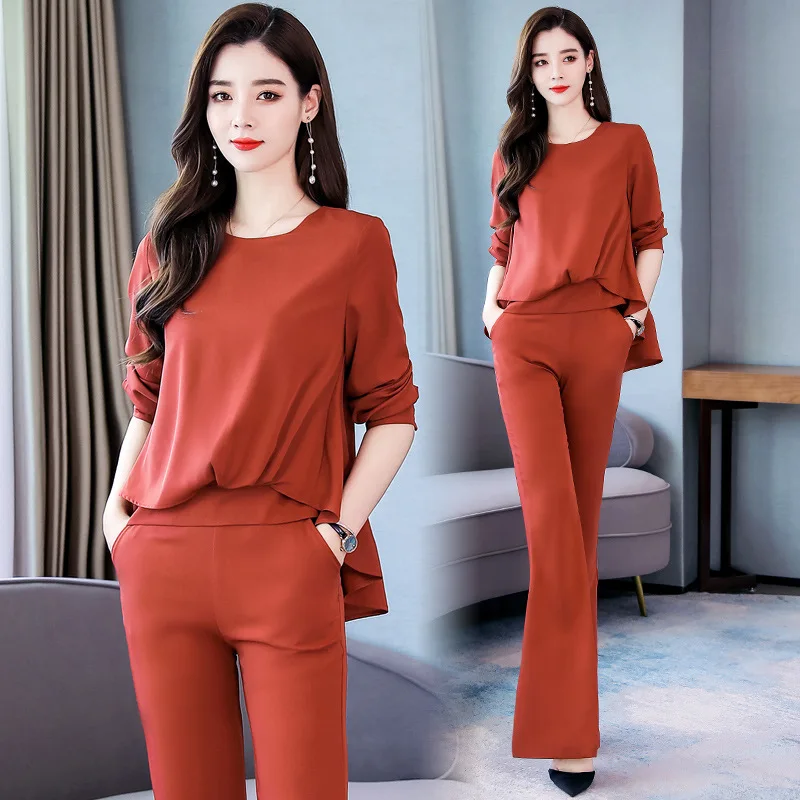 

Comfortable Fashion Crew Neck Set/Suit Skirt 2019 Autumn Long Sleeve Cool Elegant