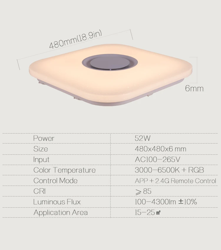 Современные светодиодные потолочные лампы Домашний Светильник ing GE-36W 52 Вт RGB приложение Bluetooth музыкальный светильник для спальни лампы для гостиной умный потолочный светильник