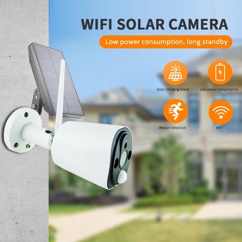

Solor-power Wireless Security Camera Rechargeable Battery 1080P Wifi IP Camera HD Battery Camera Solor power Battery Camcorders