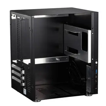 

Aluminum Alloy Computer Case Desktop PC Small Chassis for Mini ITX Micro-ATX Support 245x215mm Motherboard/ATX Power