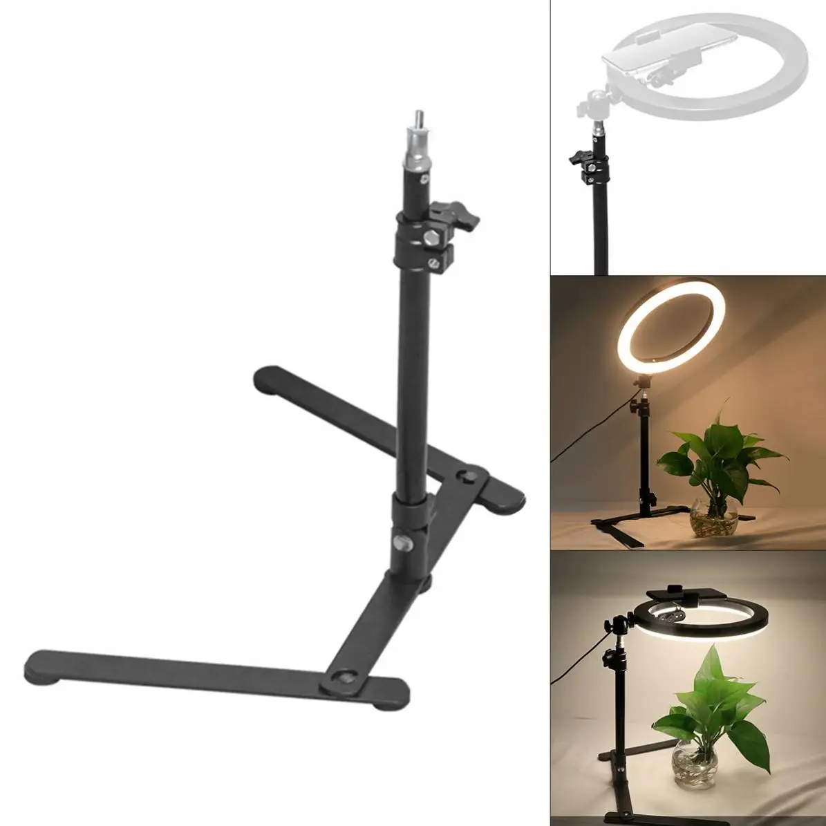 

Photography Tripod Fill Light Camera Tripod Stand Bracket 1/4 Screw Professional Adjustable Fill Lamp Mobile Phone Tripod