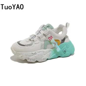 

Women Chunky Sneakers Vulcanize Shoes Korean Fashion New Female Black White Platform Thick Sole Running Casual Shoe Woman 5cm