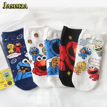 Японский бренд кунжута мультфильм женские носки до лодыжки милые модные уличные Kawaii чужеродные забавные носки Низкий Для Девушки Лодка Sokken