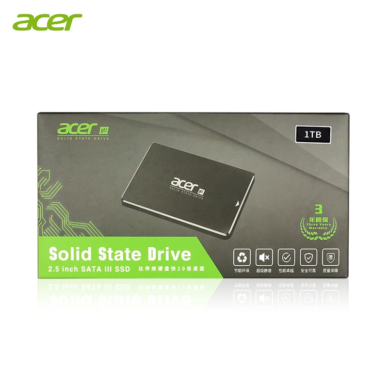 Acer SSD 1 ТБ 500GB 250GB Внутренний твердотельный накопитель SATA3 2,5 дюймов для рабочего стола/Notebo ASN9A0/9B0/9C0 ok/Интегрированная машина