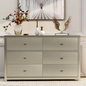 

6 Drawer Chest Dressing table Drawer Organizer Storage Cabinet Bedside Table Bedroom Furniture Wood Nordic Bedside Table