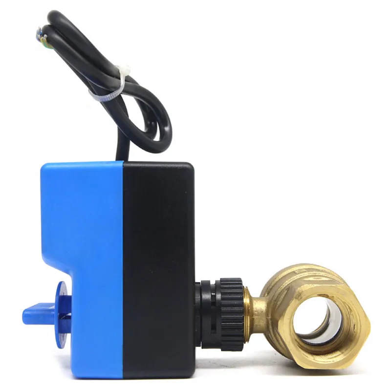 2 Way 2 Wires Electric Actuator Brass Ball Valve,Cold&Hot Water Vapor/Heat Gas Brass Motorized Ball Valve