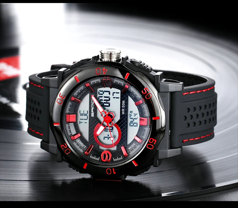 Sanda новые электронные часы термометр спортивные часы модные повседневные водонепроницаемые мужские электронные часы подарок цифровые часы мужские часы