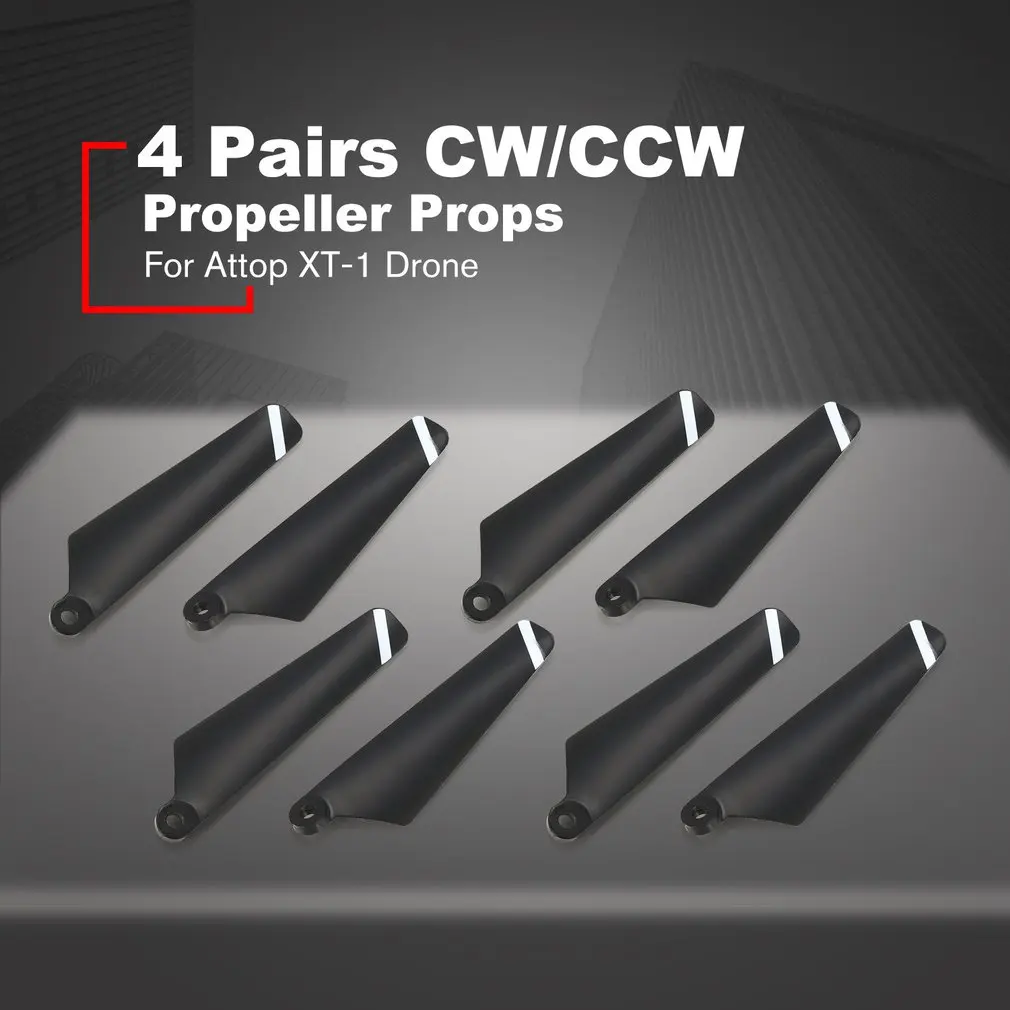 4/8 пар CW/CCW пропеллер реквизит лезвия для Attop XT-1 Дрон RC Квадрокоптер вертолет летательный аппарат БПЛА Запчасти Аксессуары