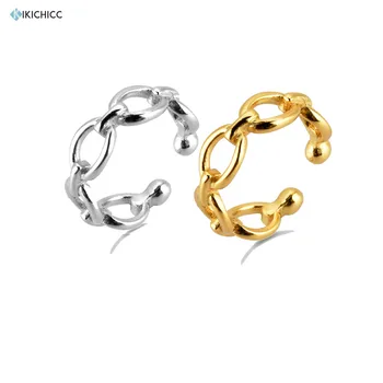 

Kikichicc 925 Sterling Silver Classic Chain Ear Cuff Earring Lock Earcuff Luxury European Piercing Pendiente Ohrringe Party