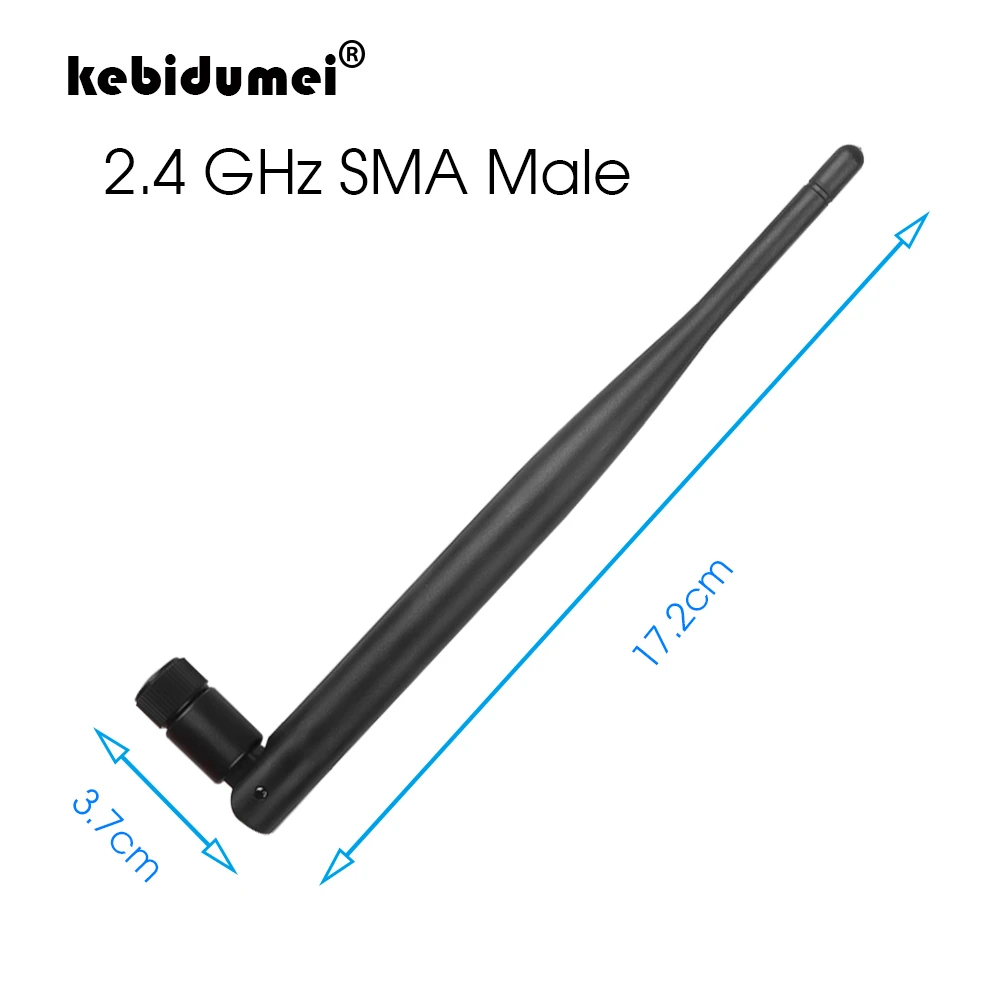 kebidumei 2.4 GHz WiFi Antenna 5dBi Aerial SMA Male Wireless Router 2.4ghz Antenna wi fi Amplifier Booster For Router digital antenna
