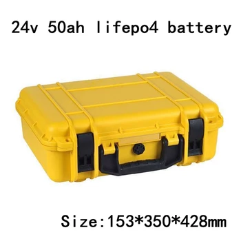 

24V 50Ah LiFepo4 Lithium Li Ion Battery for Solar Energy System Mobile Home Golf Trolley Golf Cart Scooter + 5A Charger