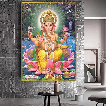 

Miaodu Lotus Lord Ganesha DIY Diamond Painting Cross Stitch Full Diamond Mosaic Embroidery Sale Living Room Diamond Paintings
