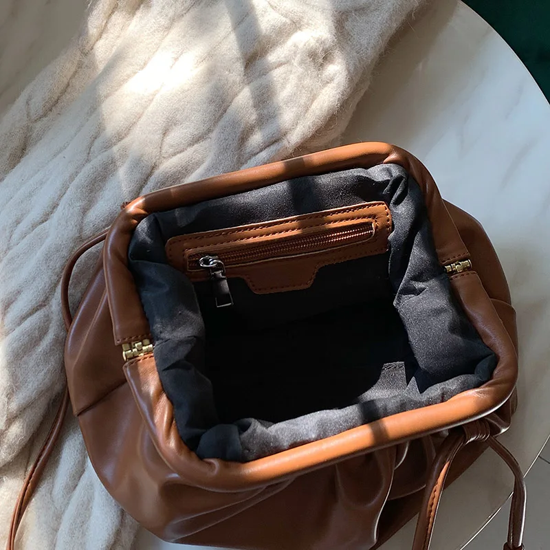Женские сумки, простая сумка через плечо, сумка-мессенджер, модная сумка-мессенджер с облаками, сумка-пельменты, высокое качество, женские повседневные сумки через плечо