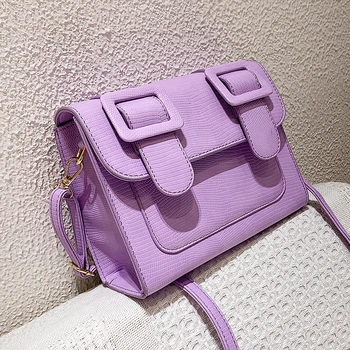 

Crocodile pattern Square Crossbody bag 2020 New High-quality PU Leather Women's Designer Handbag Travel Shoulder Messenger Bag