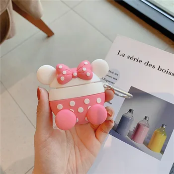 

Soft Pink Kitty Case for Airpods 1 2 3 Cute Bluetooth Earphone Case for Airpod Pro Cover for Air Pods Pro Keychain Mouse Couple