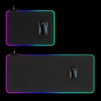 

900*400 Large RGB Mouse Pad Gamer Mouse Mat Locked LED Lighting Rubber Gaming Mousepad Anti-slip For Computer PC Mice Mat
