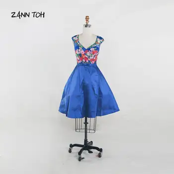 

Homecoming Dresses 2020 for Girls O-neck Printed Mini Party Gowns Plus Size vestido de noi