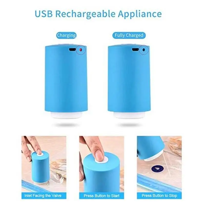 Мини USB Перезаряжаемый автоматический вакуумный уплотнитель насоса портативный запайки для пищевой машины экономии Y6R1