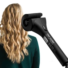 Многофункциональная салонная Плойка для завивки волос, автоматическая палочка для завивки волос, автоматическая волнистая керамическая Тепловая палочка и ЖК-дисплей с температурным дисплеем