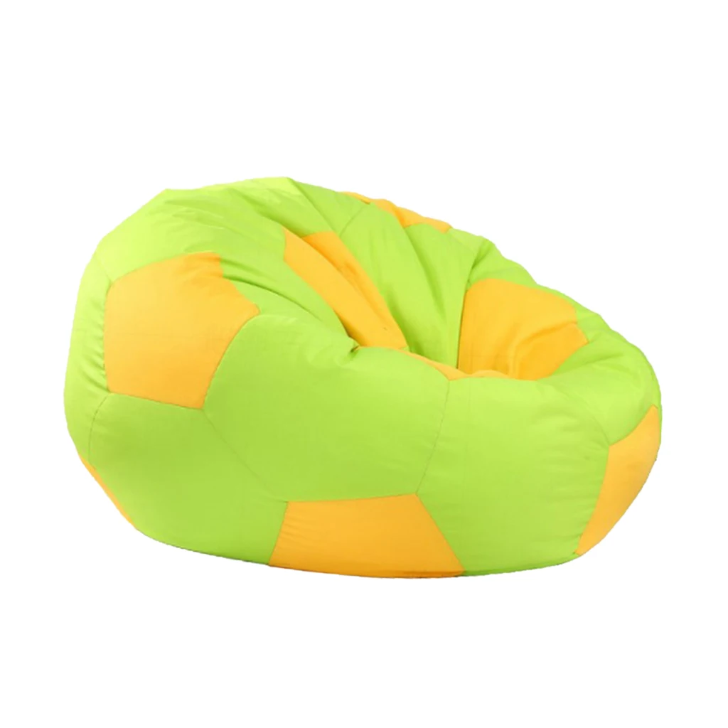 Waterproof Oxford Bean Bag Cover Sofa Slipcover, Stuffed Animal Organizer Storage or Sack for Kids Toys, Football Prints