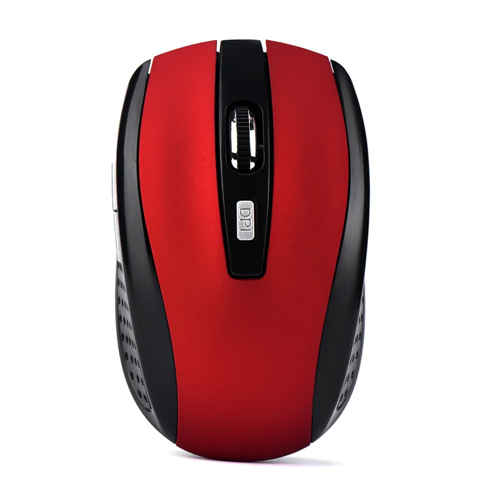 Беспроводной игровая мышь игровая оптическая 2,4 ГГц Беспроводной игровой мыши 7 Кнопка точек на дюйм 2000 Точек на дюйм мышь с приемником USB профессионального геймера для ПК, ноутбука, настольного компьютера - Color: Red