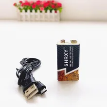 Batterie Lithium-Ion Rechargeable avec Micro USB 9V, 800mAh, 6F22, pour détecteur de métaux