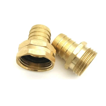 

Brass Hose Connectors 2 Sets 3/4inches Outdoor Garden Hose Mender End Repairing Male Female Connector Kits