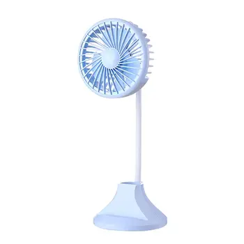 

Usb Rechargeable Desktop Desk Lamp Fan Student Learning Multi-Function Pen Holder Table Lamp Fan For Home Office Best Gift