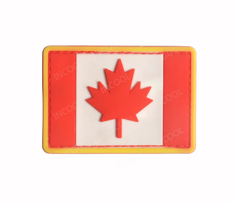 Canada Flag Embroidered Patches Maple Leaf Canadian Flags Military  Patches Tactical Emblem Appliques 3D Embroidery Badges 