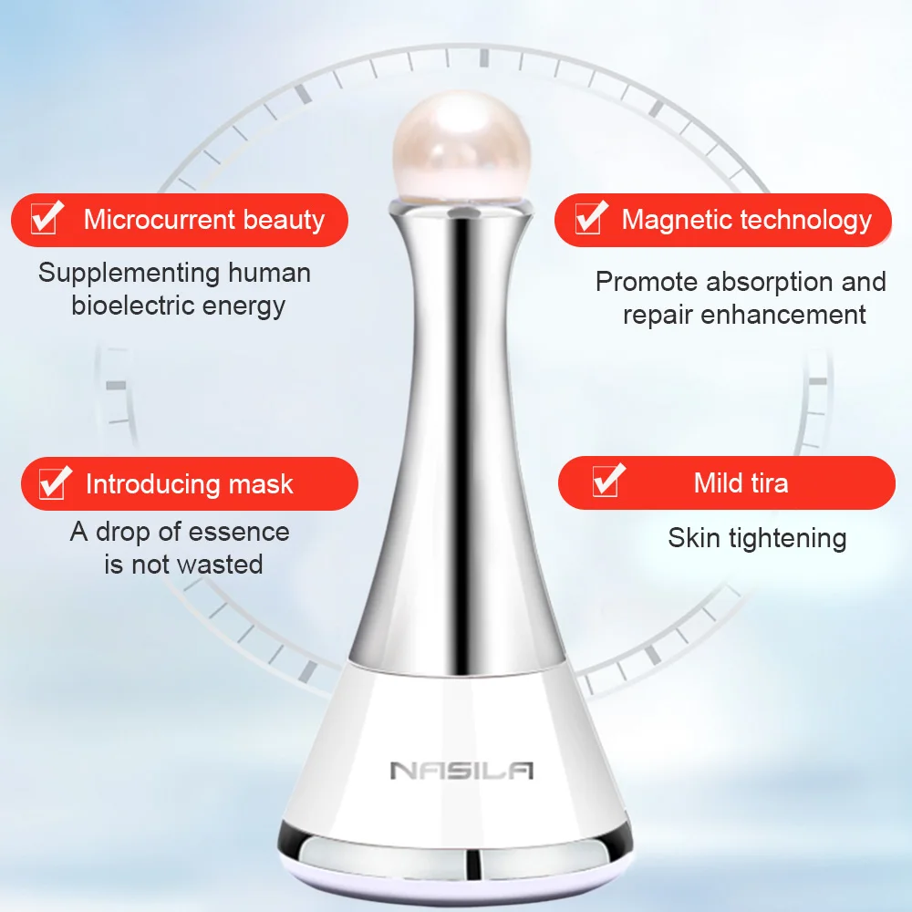 Фотонный Магнитный импортер для ухода за кожей, эссенция, массажер для лица, индуктивный микротоковый аппарат для красоты лица, удаление морщин