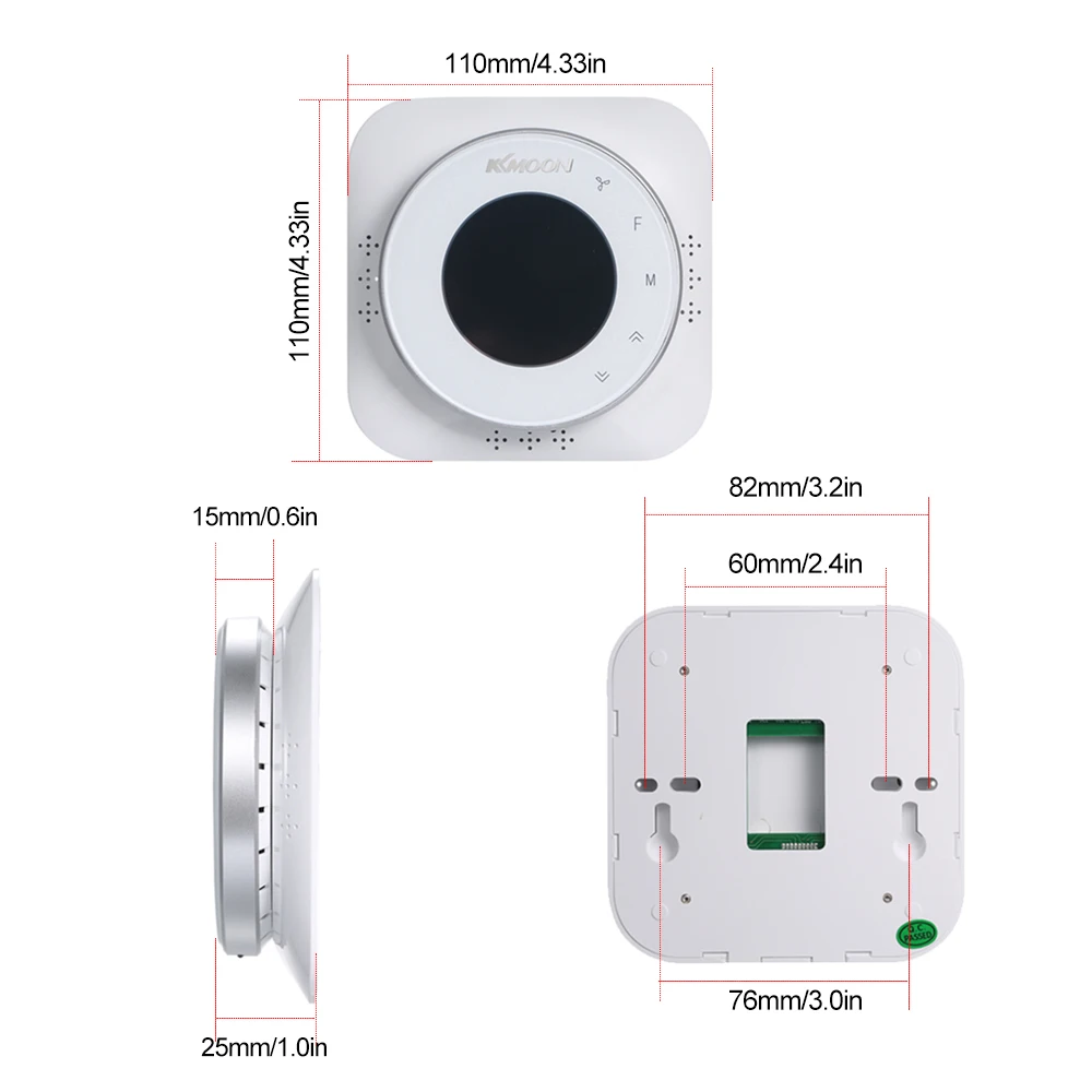 KKmoon Termostats Wi-Fi программируемый Отопление/охлаждение термостат AC/DC 24V Температура регулятор беспроводной комнатный Температура контроллер