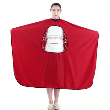 Billige Salon Barber Haar Schneiden Haarschnitt Cape Friseur Mit Klare, Transparente Sichtfenster Für Haar Schneiden Färbung Barber Cape